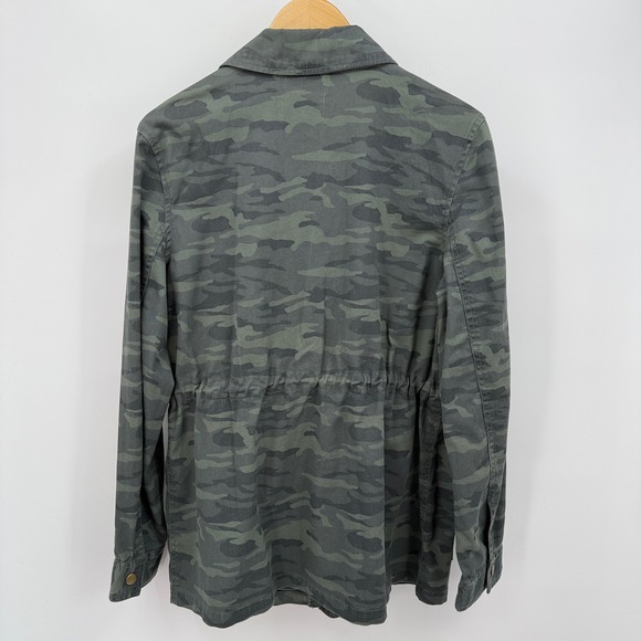 Caslon Women's Camouflage‎ Military Jacket Sz L Green Studded Chore Barn Country - Picture 4 of 14